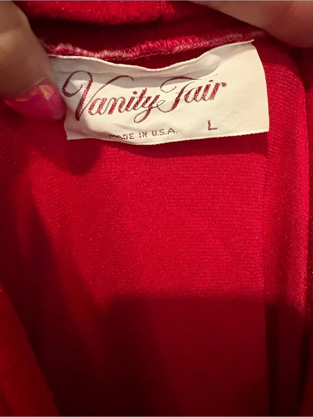 Vanity Fair Vibrant Red Loungewear Piece